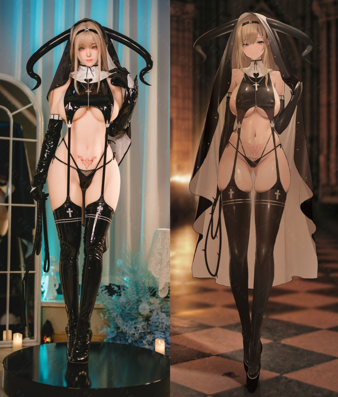 Campanule poupée sexuelle (Bezlya Doll Bonnet F 155 cm 2.0 TPE+Silicone)