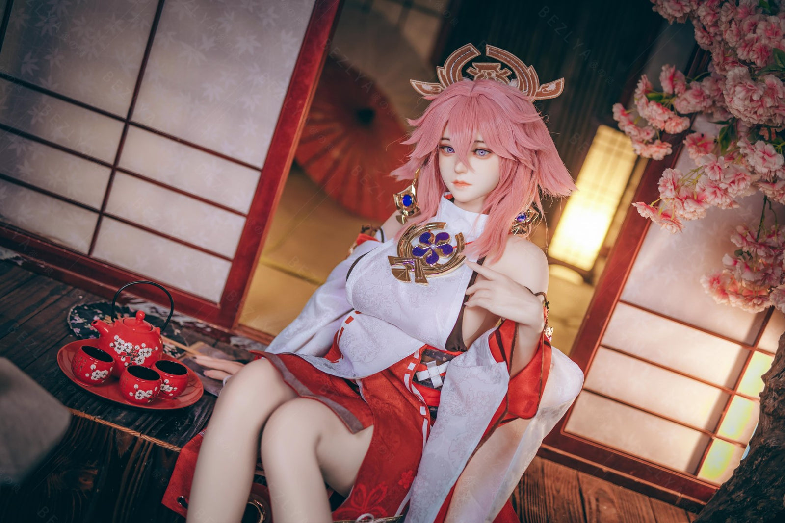 Yae Miko poupée sexuelle (Bezlya Doll 155 cm E-cup 2.2CF Silicone)