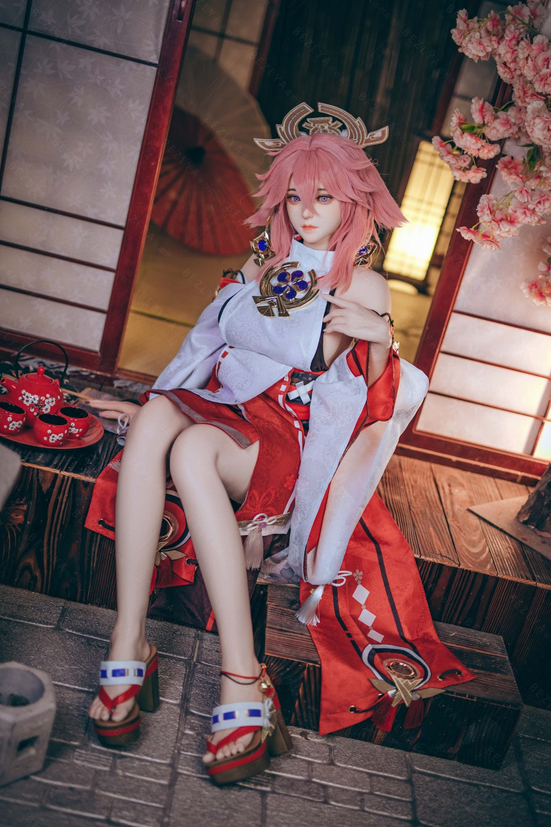 Yae Miko poupée sexuelle (Bezlya Doll 155 cm E-cup 2.2CF Silicone)