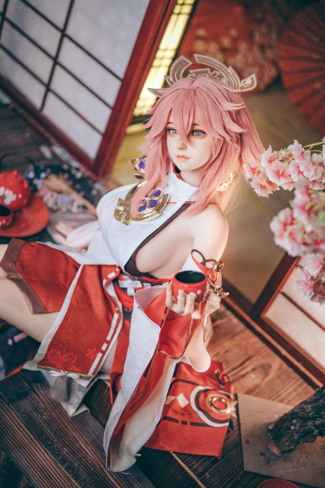 Yae Miko poupée sexuelle (Bezlya Doll 155 cm E-cup 2.2CF Silicone)