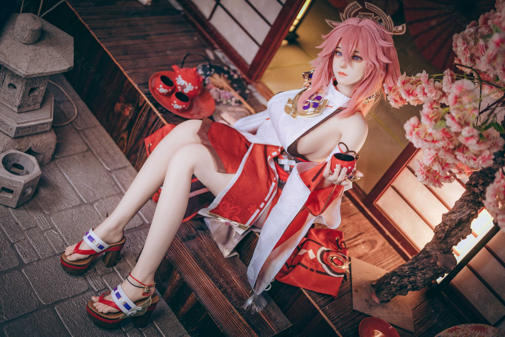 Yae Miko poupée sexuelle (Bezlya Doll 155 cm e-tobe 2.2cf Silicone)