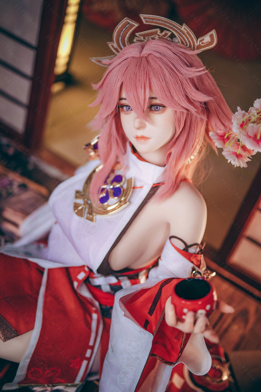 Yae Miko poupée sexuelle (Bezlya Doll 155 cm E-cup 2.2CF Silicone)