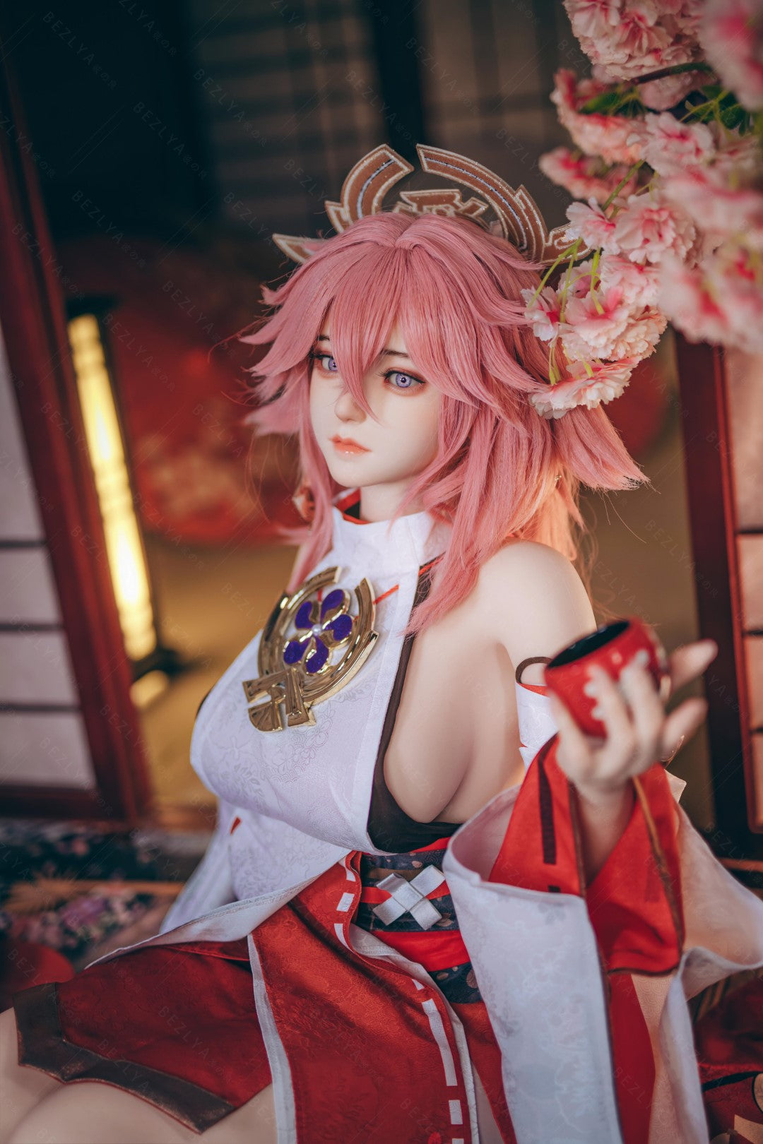 Yae Miko poupée sexuelle (Bezlya Doll 155 cm E-cup 2.2CF Silicone)