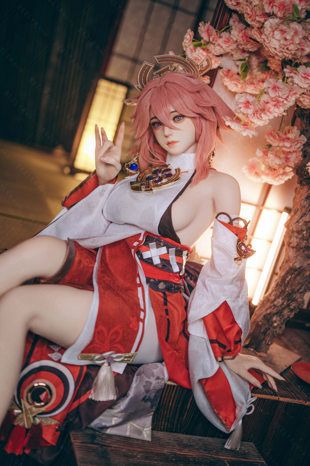 Yae Miko poupée sexuelle (Bezlya Doll 155 cm e-tobe 2.2cf Silicone)