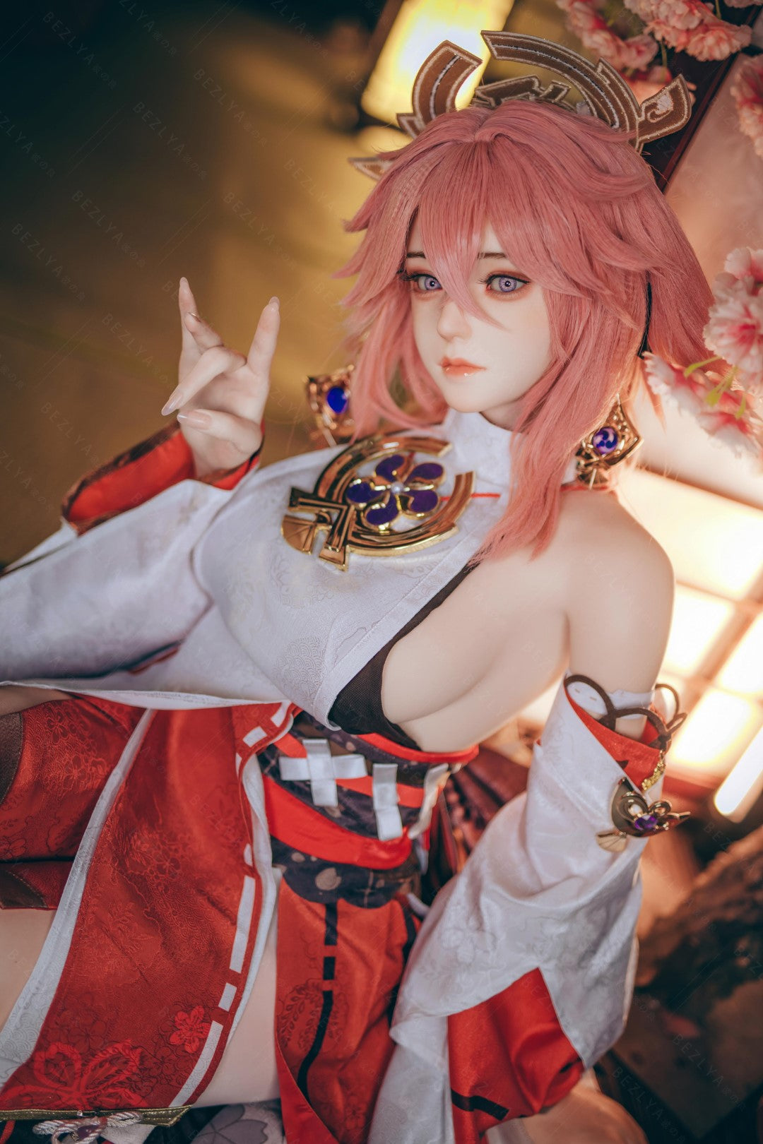 Yae Miko poupée sexuelle (Bezlya Doll 155 cm E-cup 2.2CF Silicone)