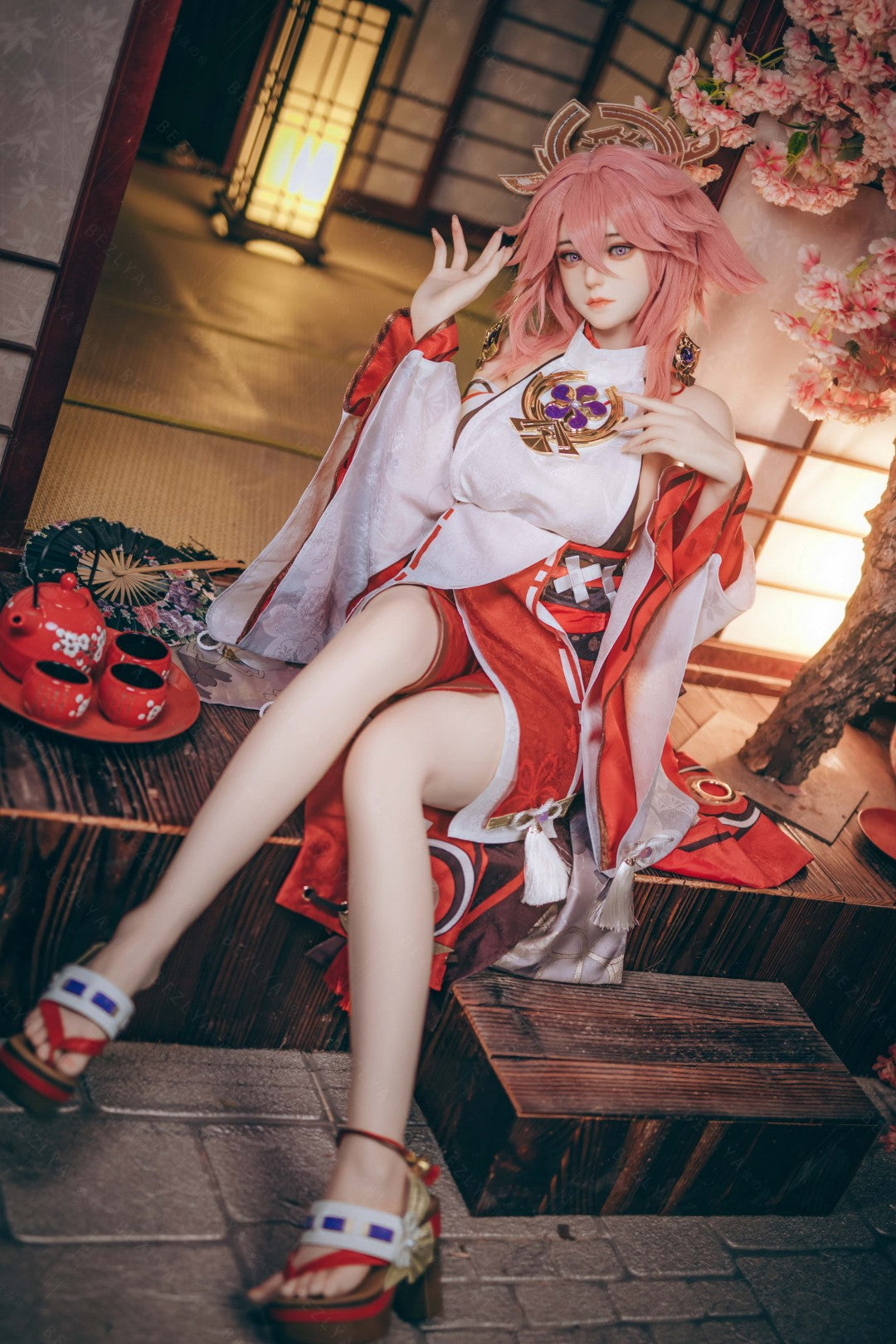 Yae Miko poupée sexuelle (Bezlya Doll 155 cm E-cup 2.2CF Silicone)