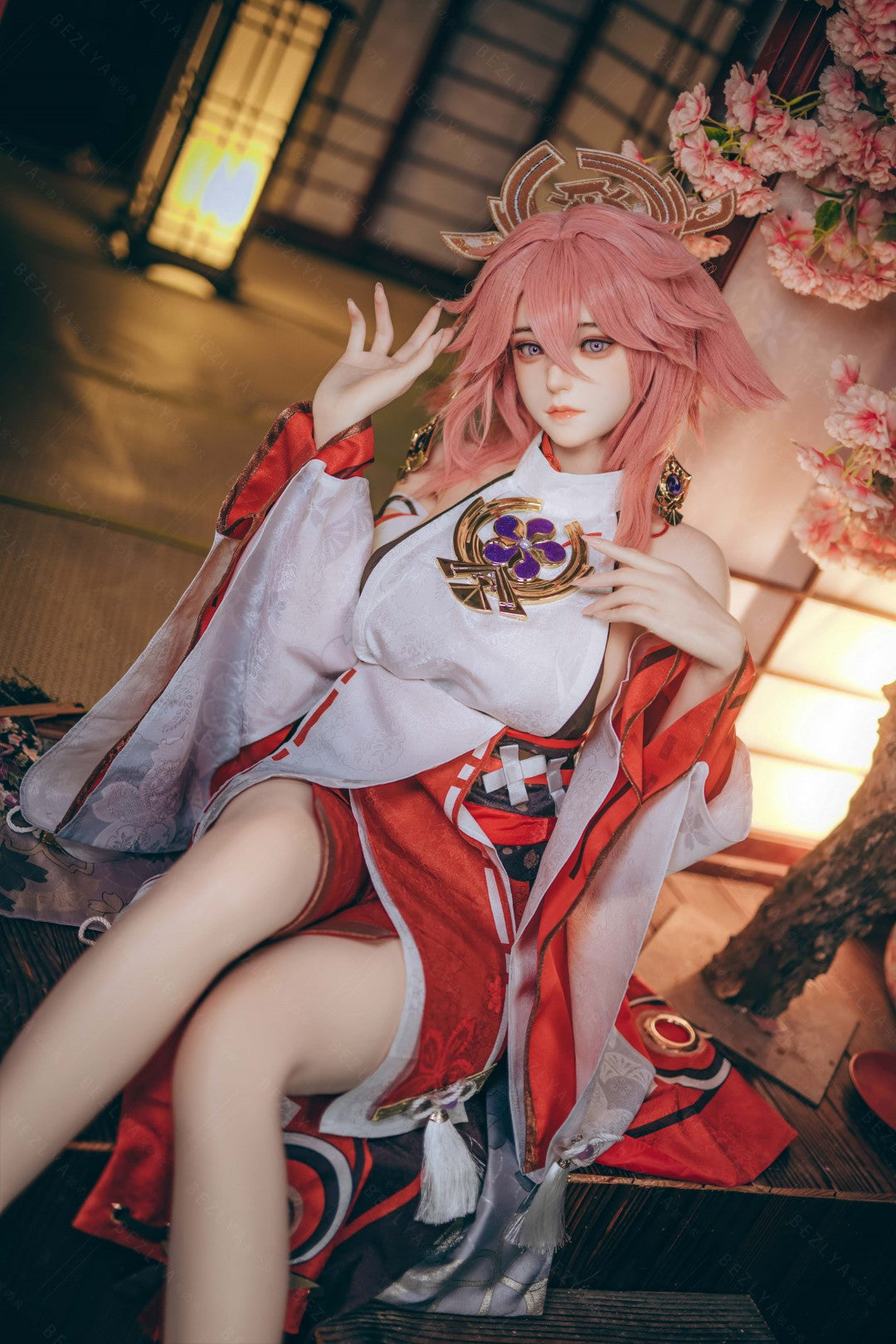 Yae Miko poupée sexuelle (Bezlya Doll 155 cm E-cup 2.2CF Silicone)