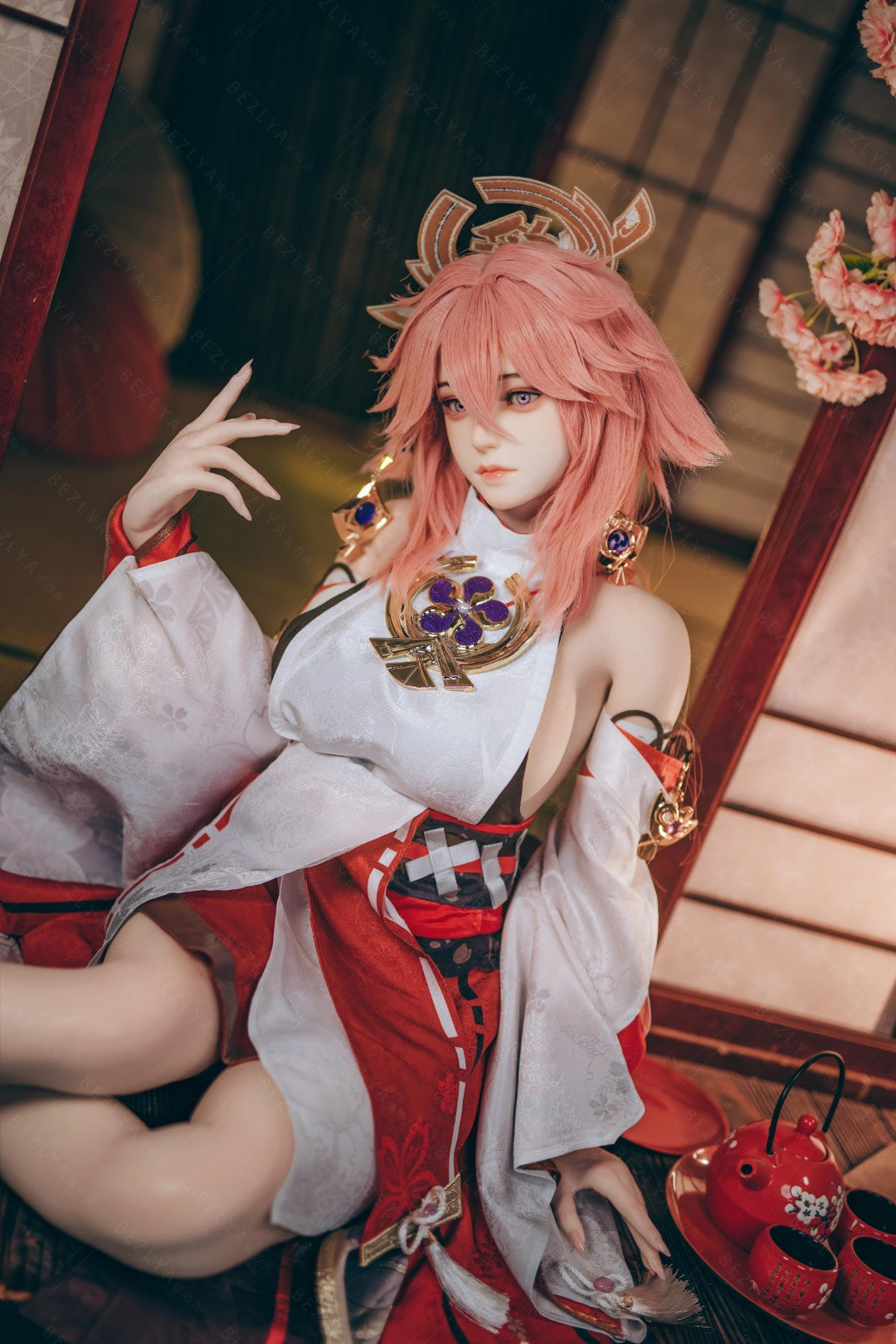 Yae Miko poupée sexuelle (Bezlya Doll 155 cm e-tobe 2.2cf Silicone)