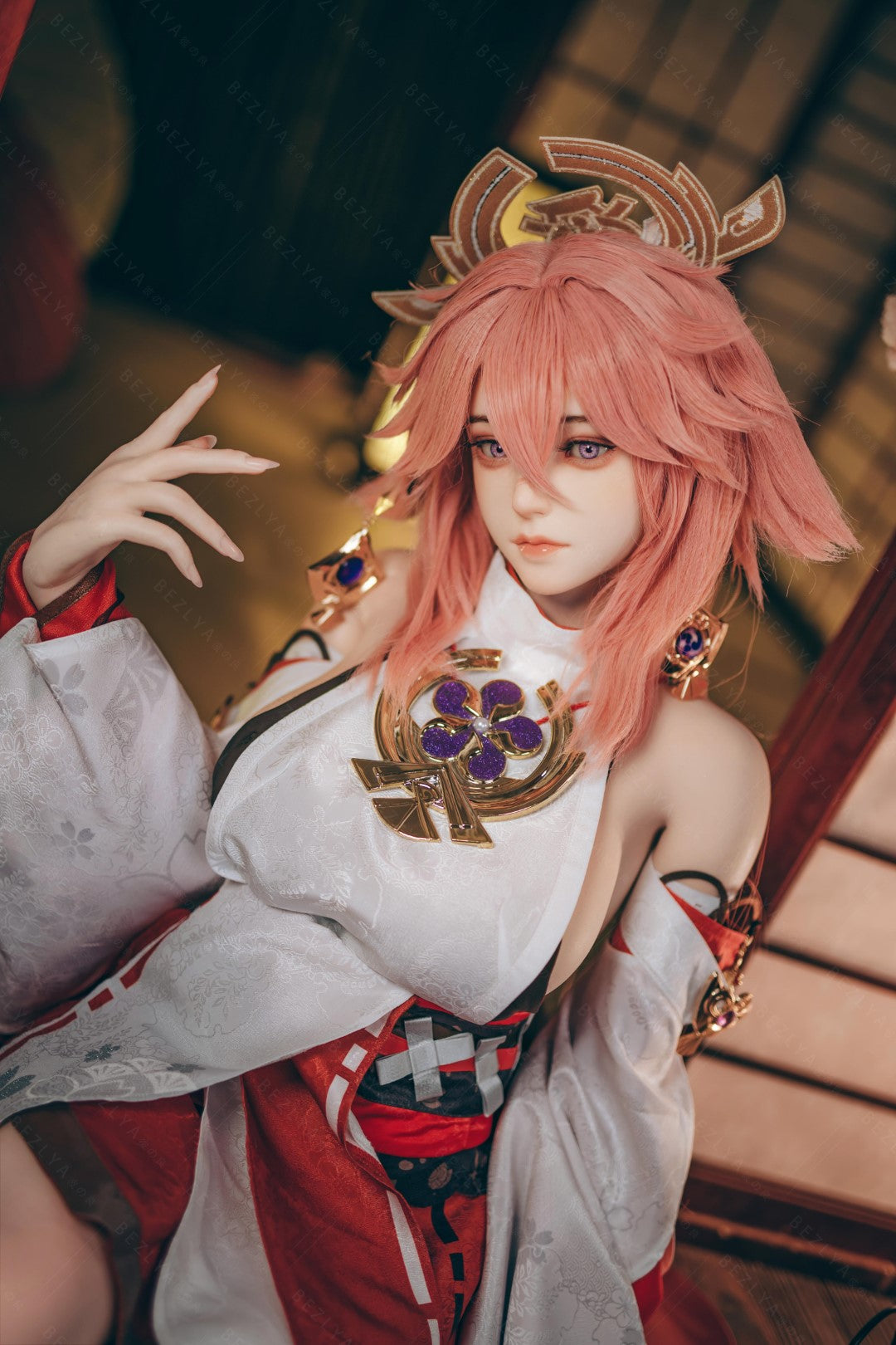 Yae Miko poupée sexuelle (Bezlya Doll 155 cm E-cup 2.2CF Silicone)