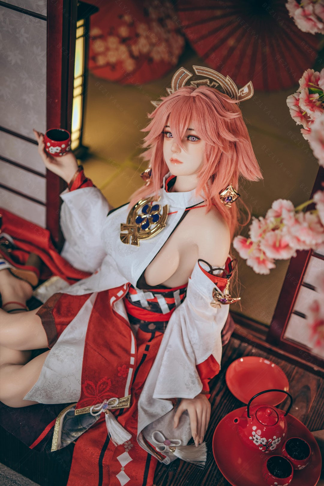 Yae Miko poupée sexuelle (Bezlya Doll 155 cm e-tobe 2.2cf Silicone)