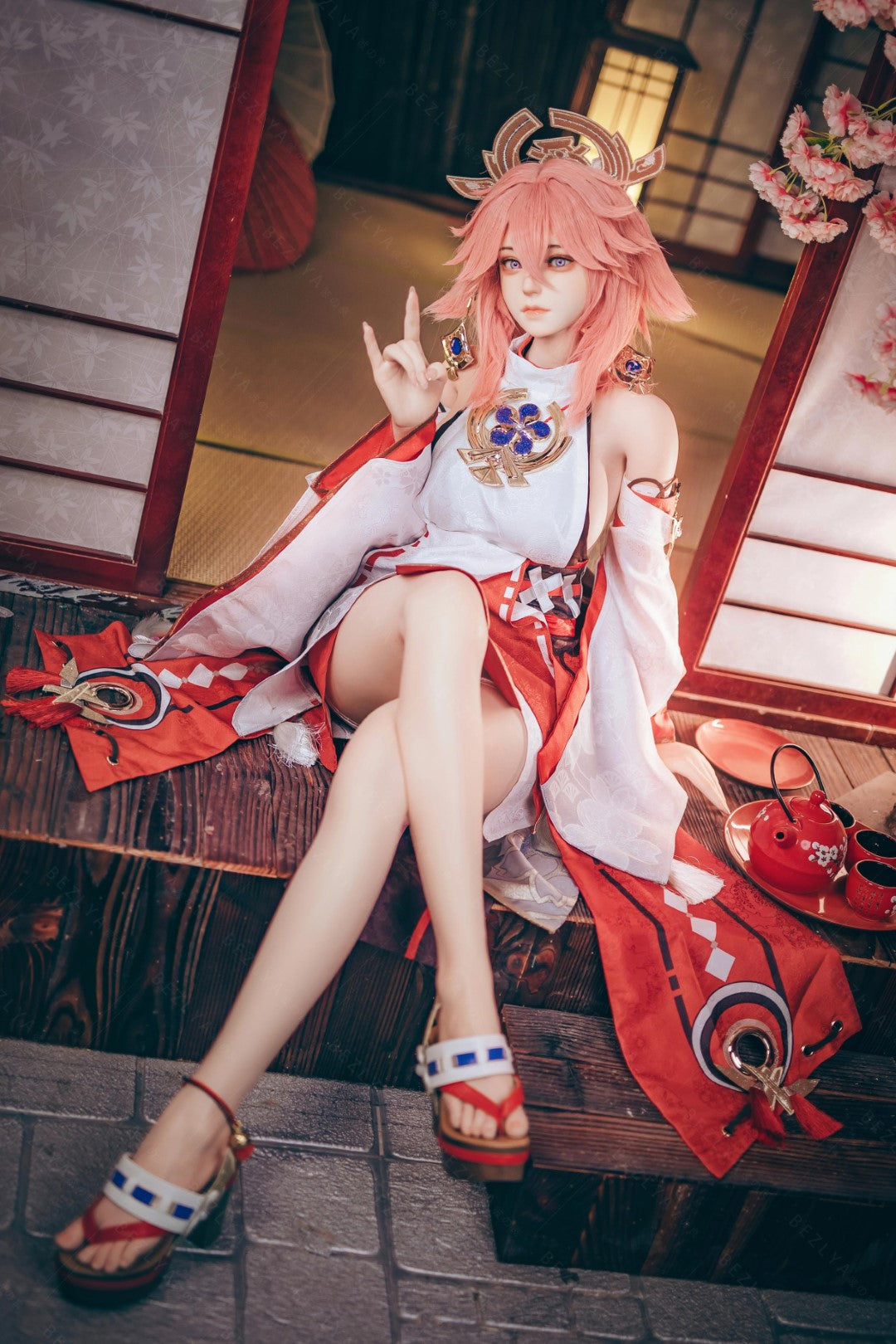 Yae Miko poupée sexuelle (Bezlya Doll 155 cm E-cup 2.2CF Silicone)