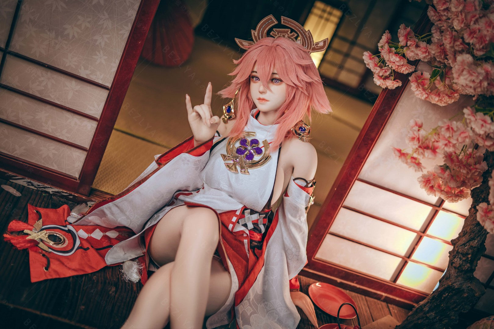 Yae Miko poupée sexuelle (Bezlya Doll 155 cm e-tobe 2.2cf Silicone)