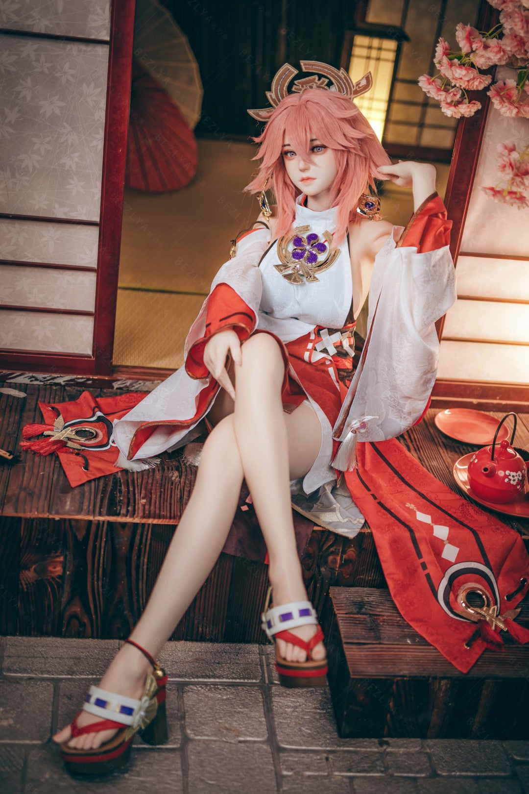 Yae Miko poupée sexuelle (Bezlya Doll 155 cm E-cup 2.2CF Silicone)