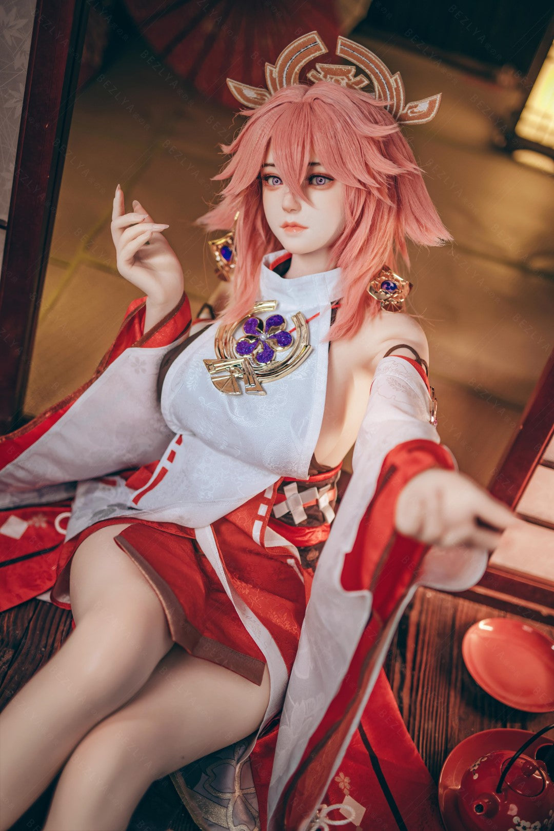 Yae Miko poupée sexuelle (Bezlya Doll 155 cm E-cup 2.2CF Silicone)