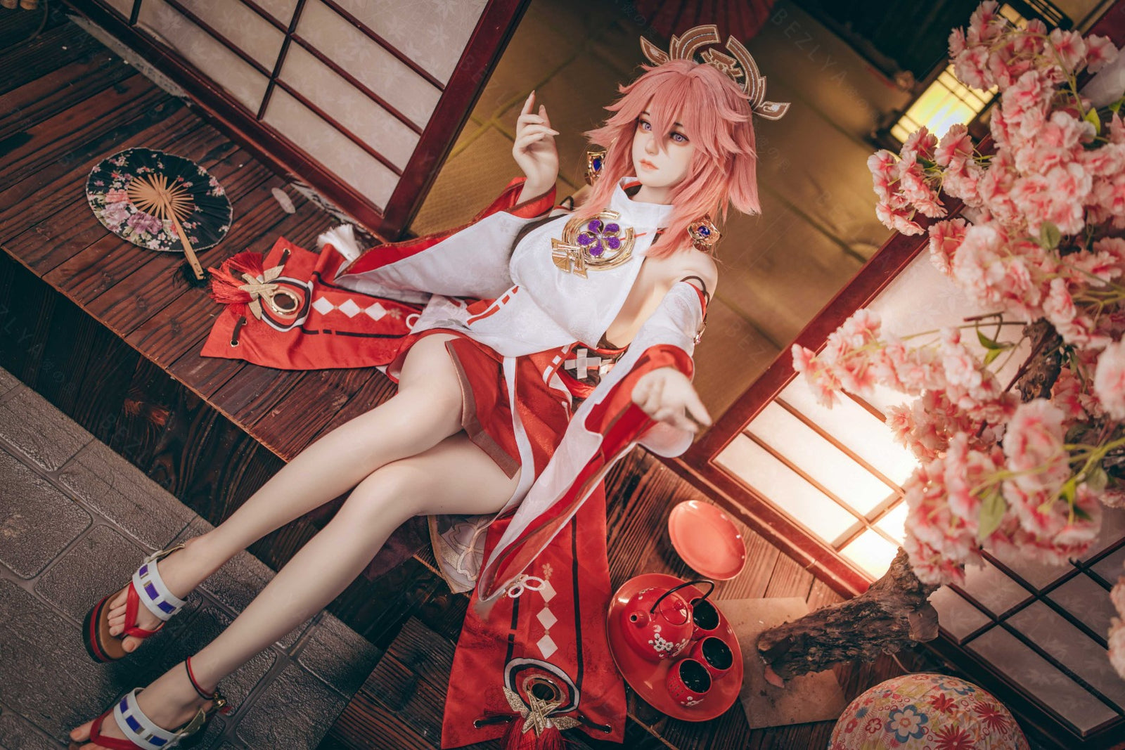 Yae Miko poupée sexuelle (Bezlya Doll 155 cm E-cup 2.2CF Silicone)