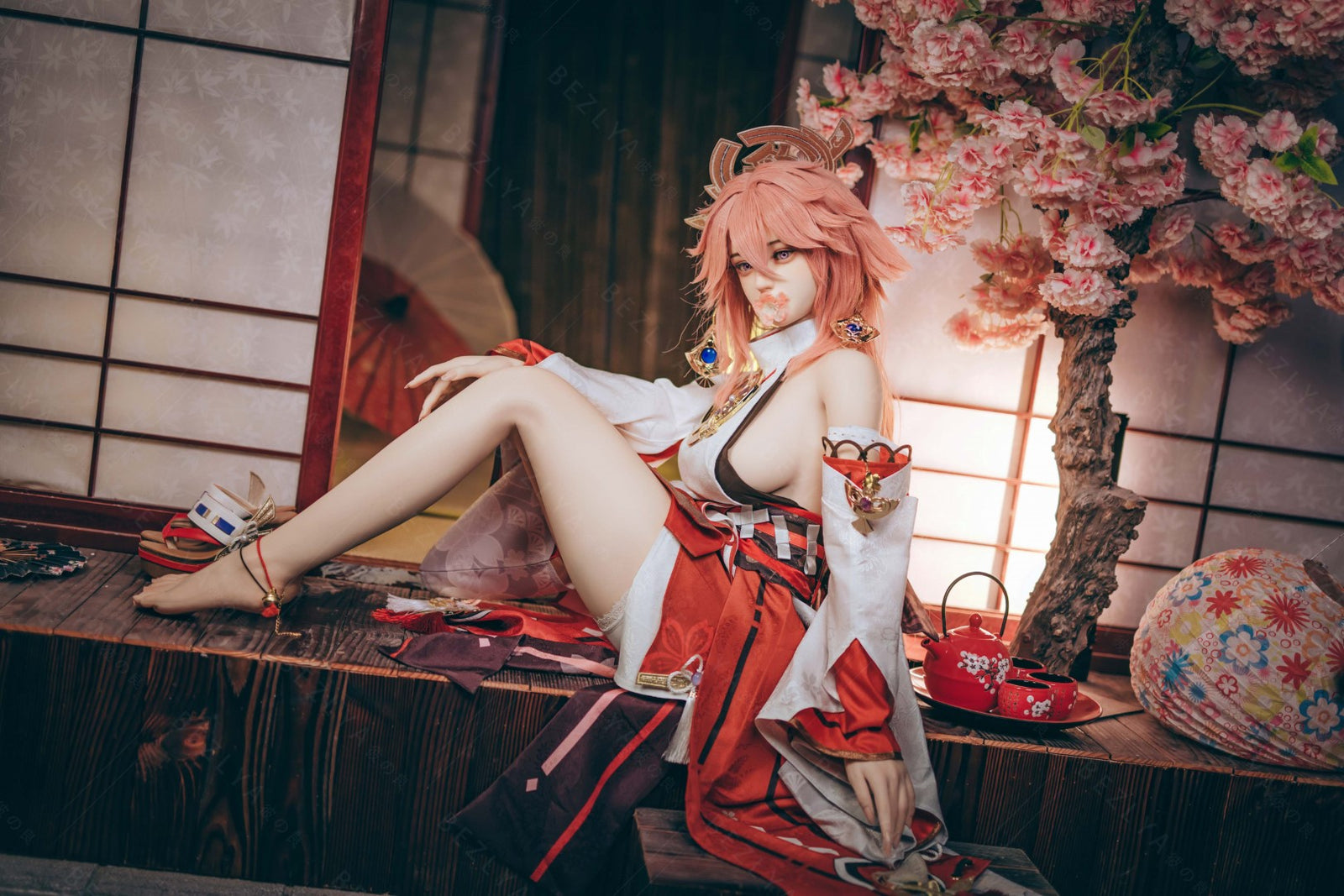 Yae Miko poupée sexuelle (Bezlya Doll 155 cm E-cup 2.2CF Silicone)