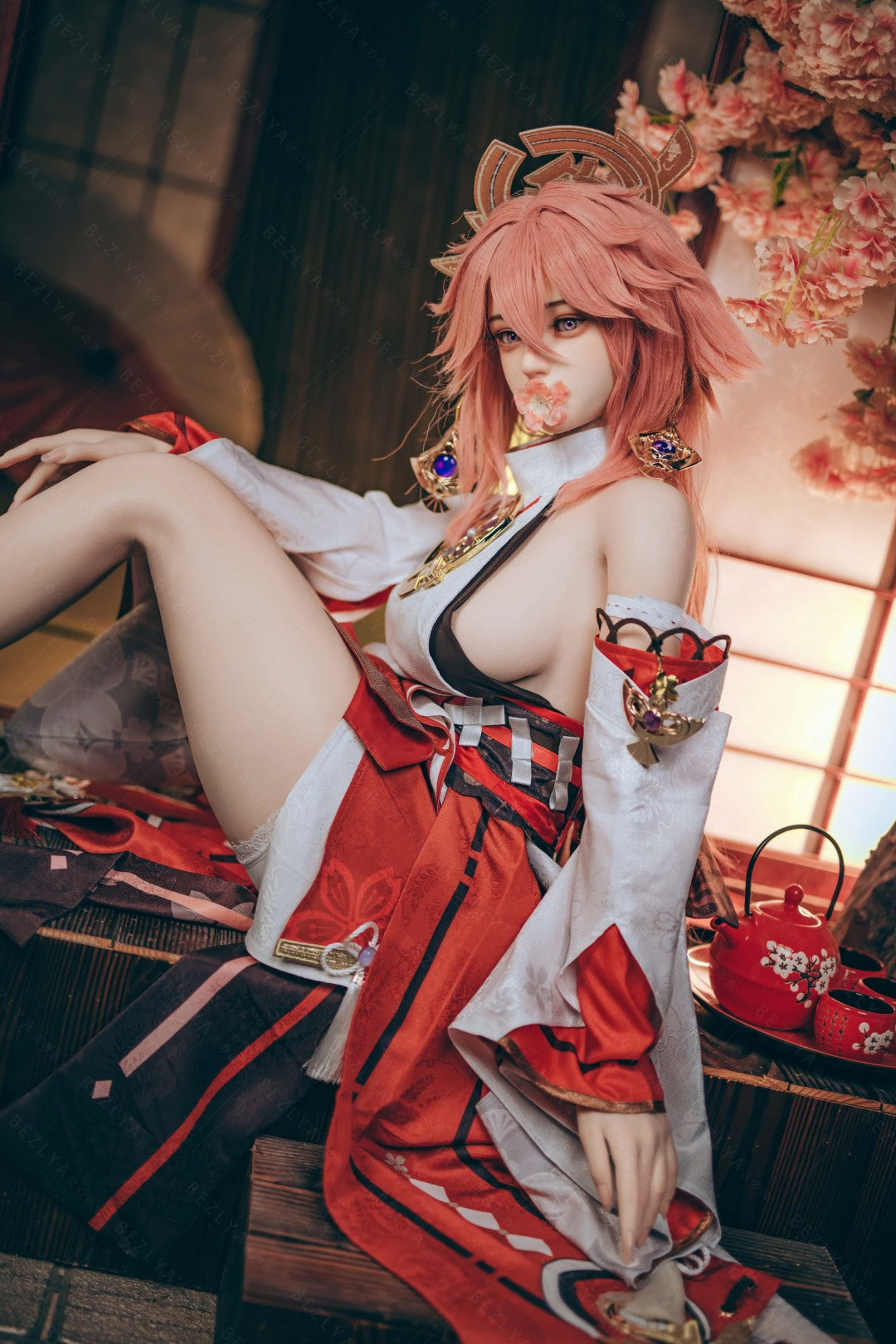 Yae Miko poupée sexuelle (Bezlya Doll 155 cm E-cup 2.2CF Silicone)