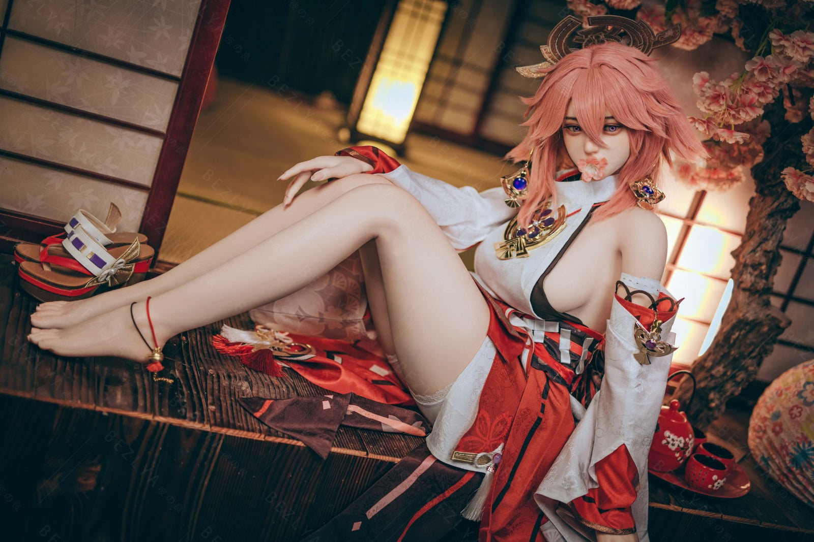 Yae Miko poupée sexuelle (Bezlya Doll 155 cm E-cup 2.2CF Silicone)