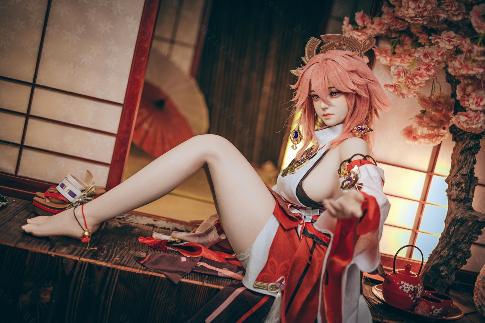 Yae Miko poupée sexuelle (Bezlya Doll 155 cm E-cup 2.2CF Silicone)