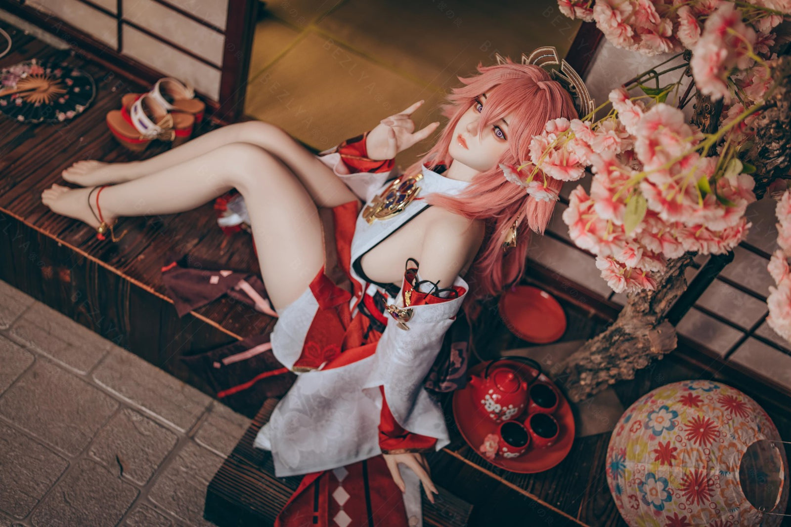 Yae Miko poupée sexuelle (Bezlya Doll 155 cm E-cup 2.2CF Silicone)