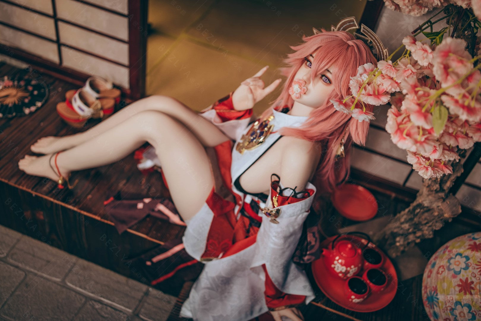 Yae Miko poupée sexuelle (Bezlya Doll 155 cm e-tobe 2.2cf Silicone)