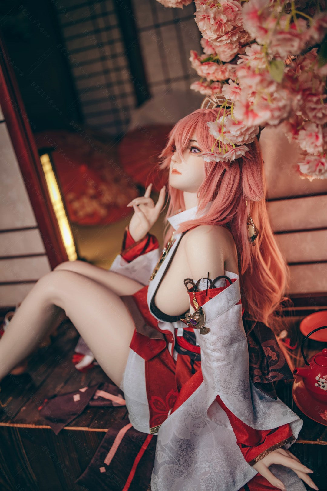 Yae Miko poupée sexuelle (Bezlya Doll 155 cm E-cup 2.2CF Silicone)