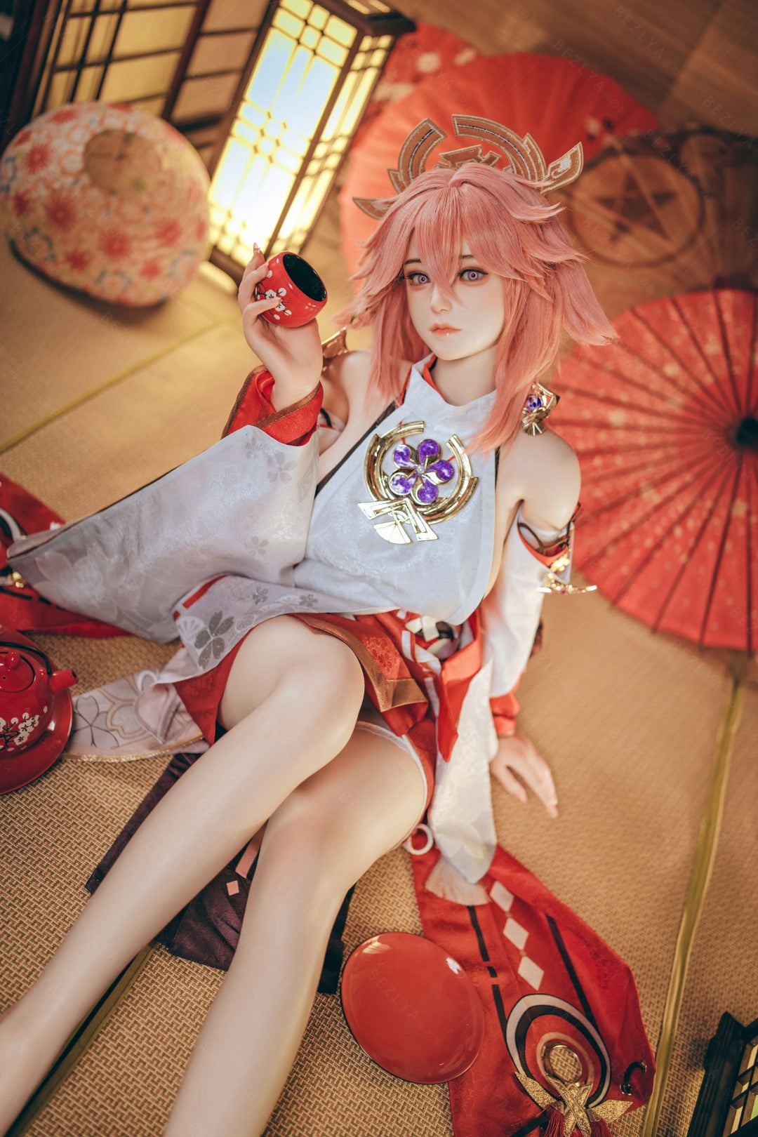 Yae Miko poupée sexuelle (Bezlya Doll 155 cm E-cup 2.2CF Silicone)