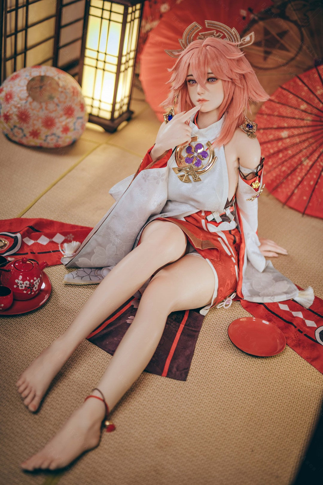 Yae Miko poupée sexuelle (Bezlya Doll 155 cm E-cup 2.2CF Silicone)