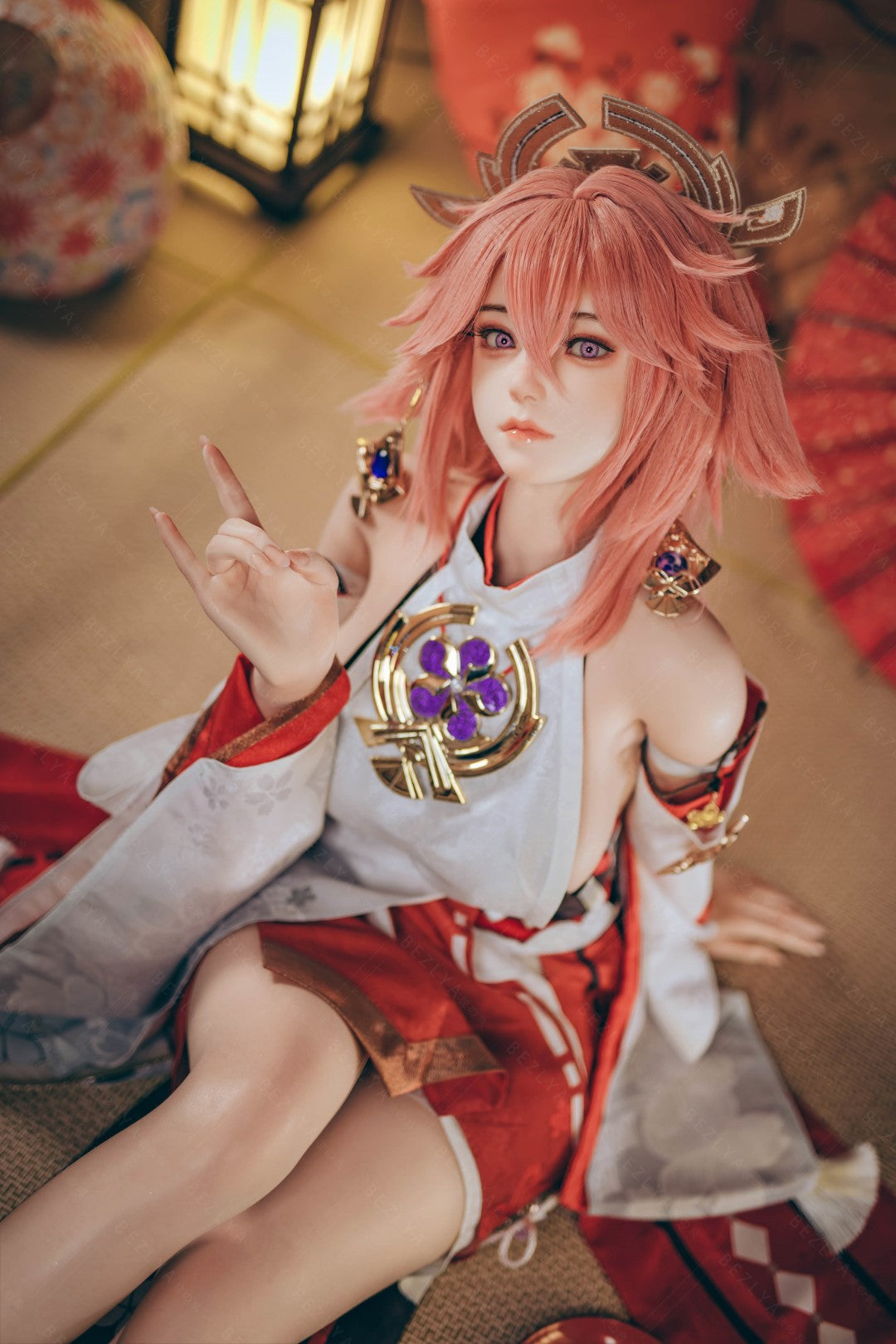 Yae Miko poupée sexuelle (Bezlya Doll 155 cm E-cup 2.2CF Silicone)