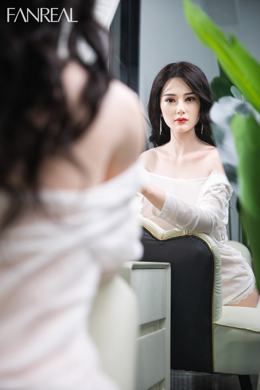 Torse Ling poupée sexuelle (FanReal Doll 95 cm G-cup Silicone)