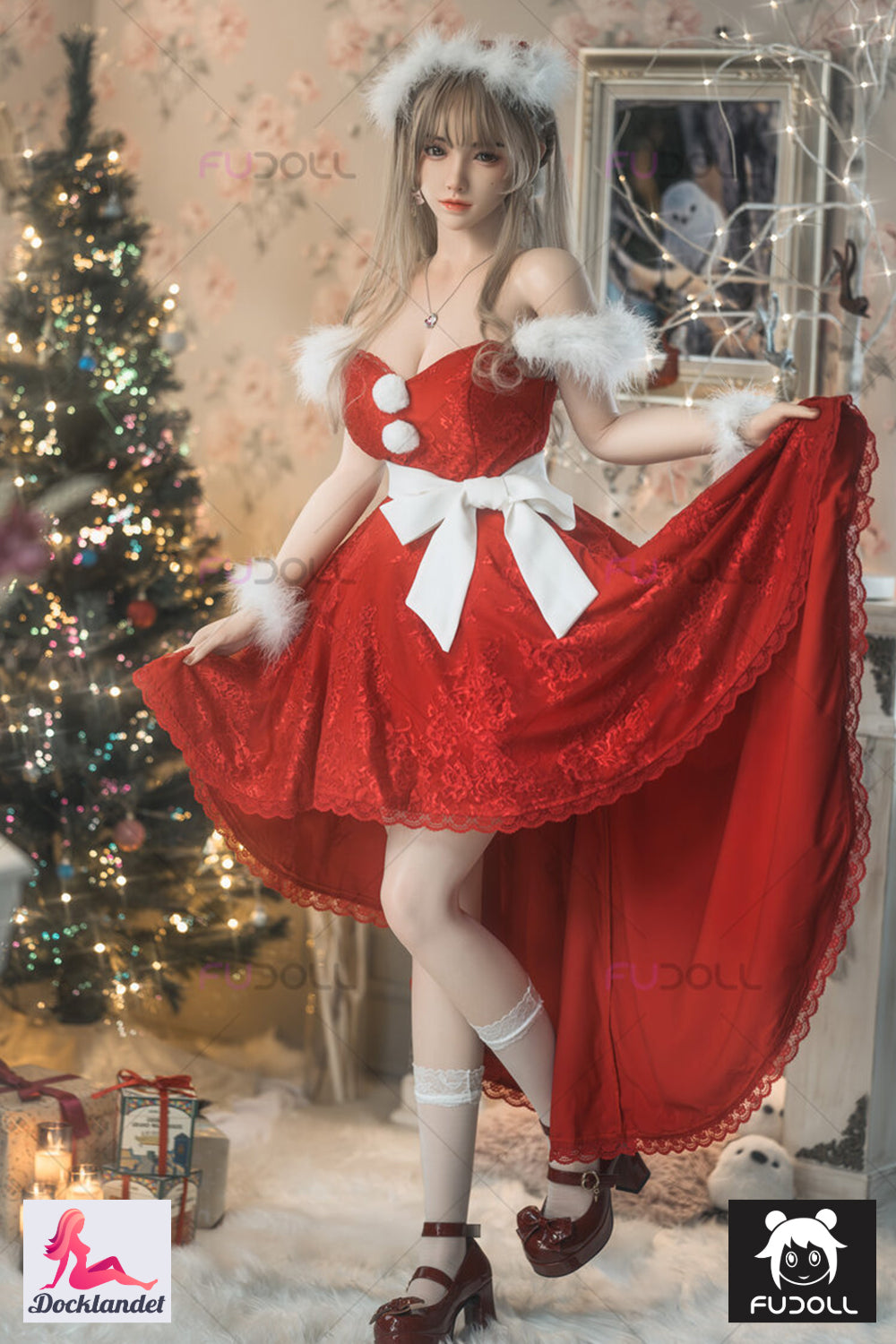 Mademoiselle Père Noël poupée sexuelle (FUDoll 165 cm Bonnet F #J032-1 Silicone)