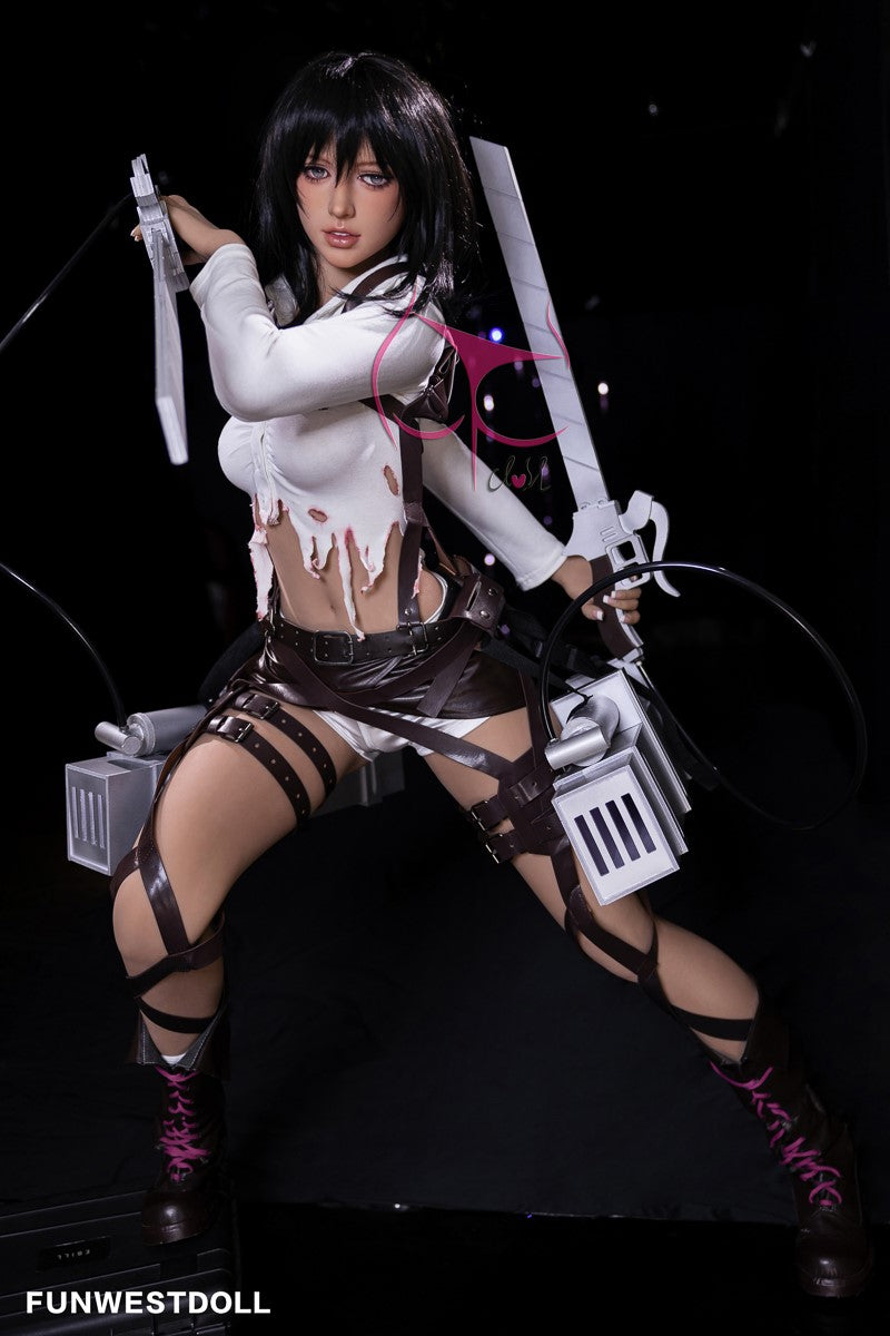 Mikasa Chloé poupée sexuelle (FunWest Doll 159cm A-Cup # 035 TPE)
