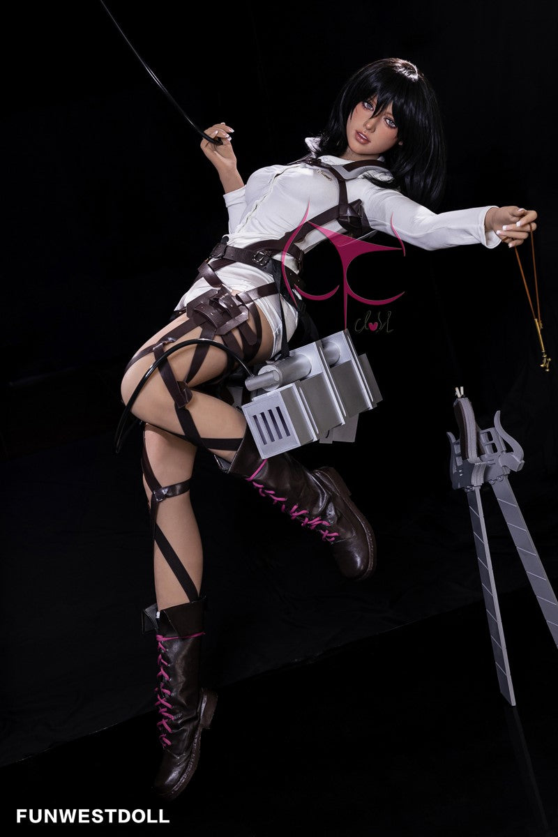 Mikasa Chloé poupée sexuelle (FunWest Doll 159cm A-Cup # 035 TPE)
