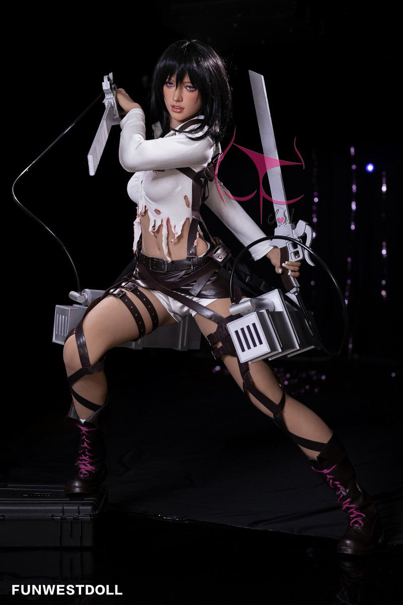 Mikasa Chloé poupée sexuelle (FunWest Doll 159cm A-Cup # 035 TPE)