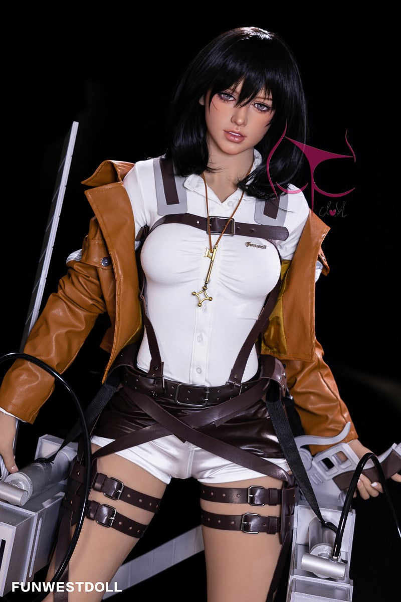 Mikasa Chloé poupée sexuelle (FunWest Doll 159cm A-Cup # 035 TPE)
