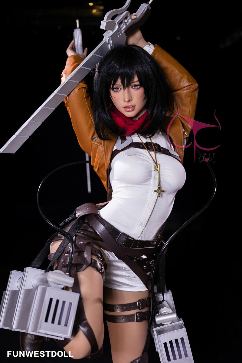 Mikasa Chloé poupée sexuelle (FunWest Doll 159cm A-Cup # 035 TPE)