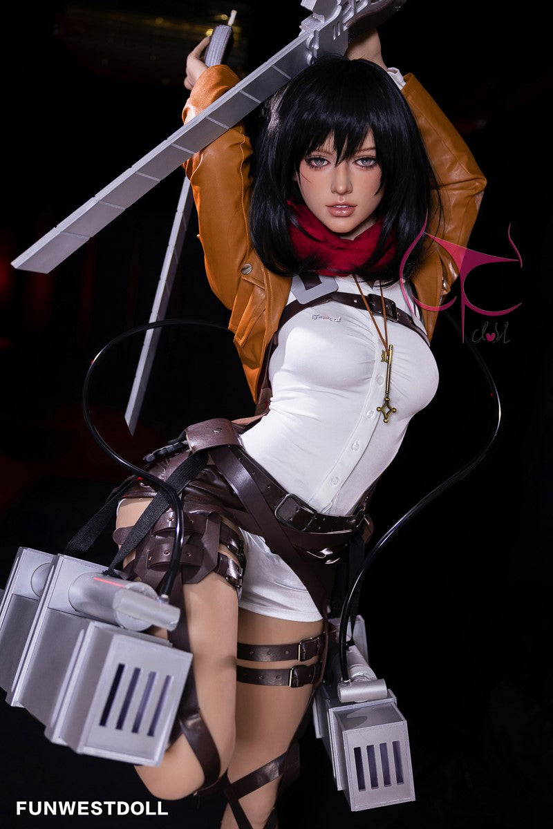Mikasa Chloé poupée sexuelle (FunWest Doll 159cm A-Cup # 035 TPE)
