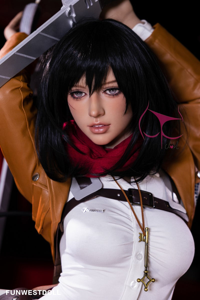 Mikasa Chloé poupée sexuelle (FunWest Doll 159cm A-Cup # 035 TPE)
