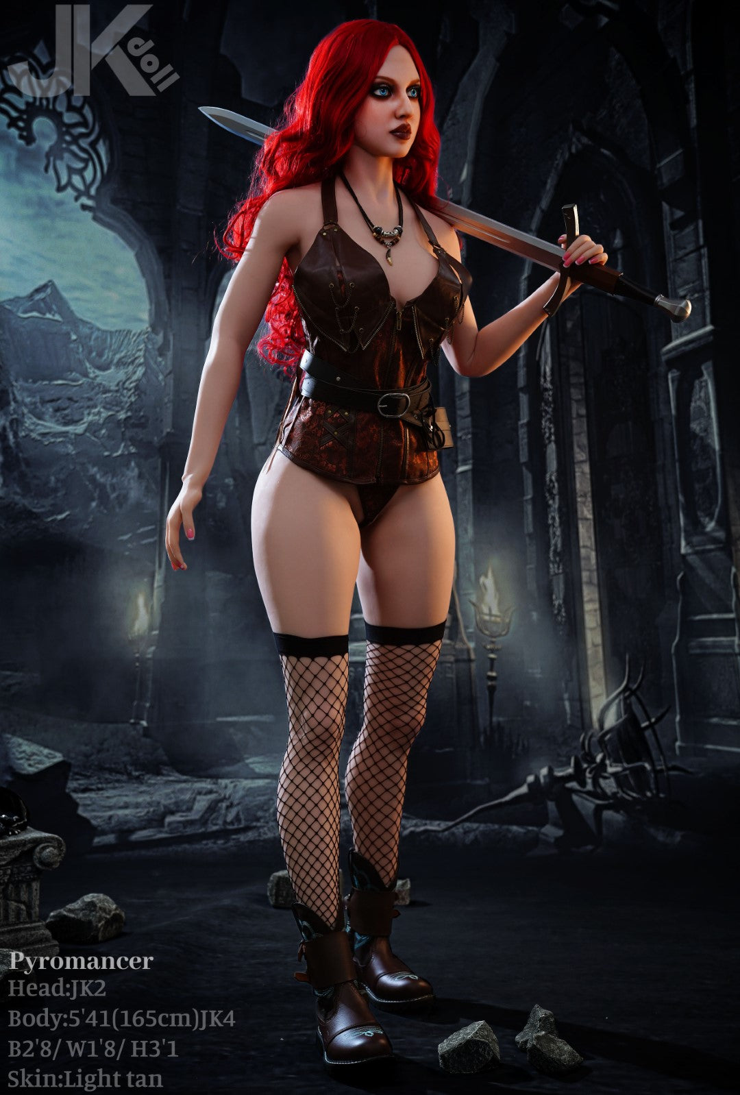 Pyromancien poupée sexuelle (JK-Doll Bonnet D 165 cm JK2 TPE)