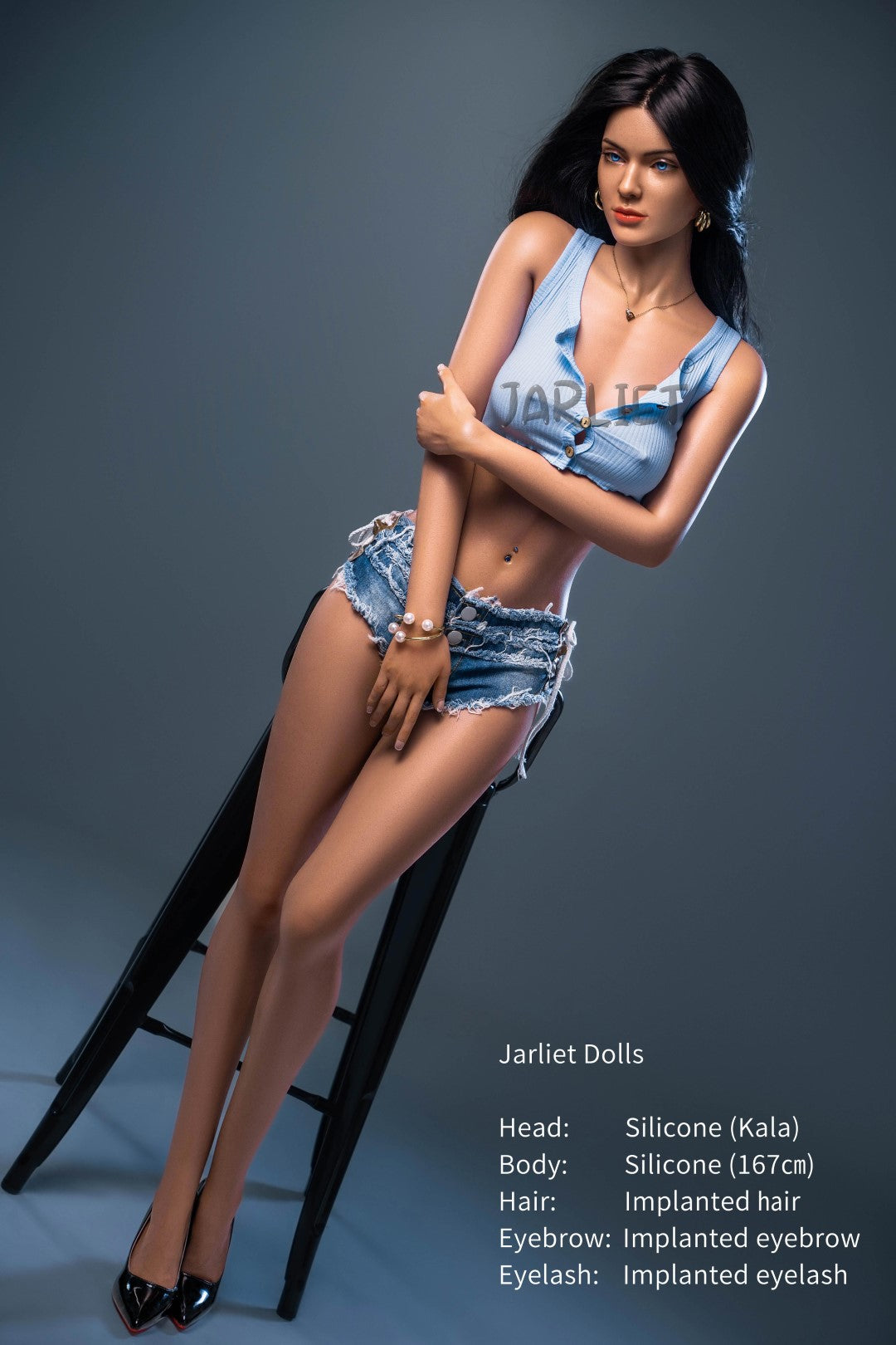 Chauve poupée sexuelle (Jarliet 167 cm (bonnet B en silicone)