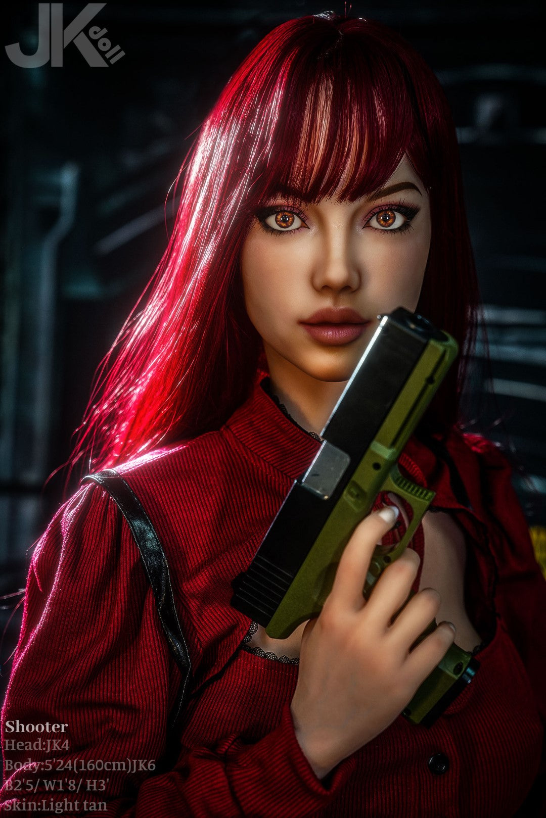 Tireur poupée sexuelle (JK-Doll Bonnet D 160 cm JK4 TPE)