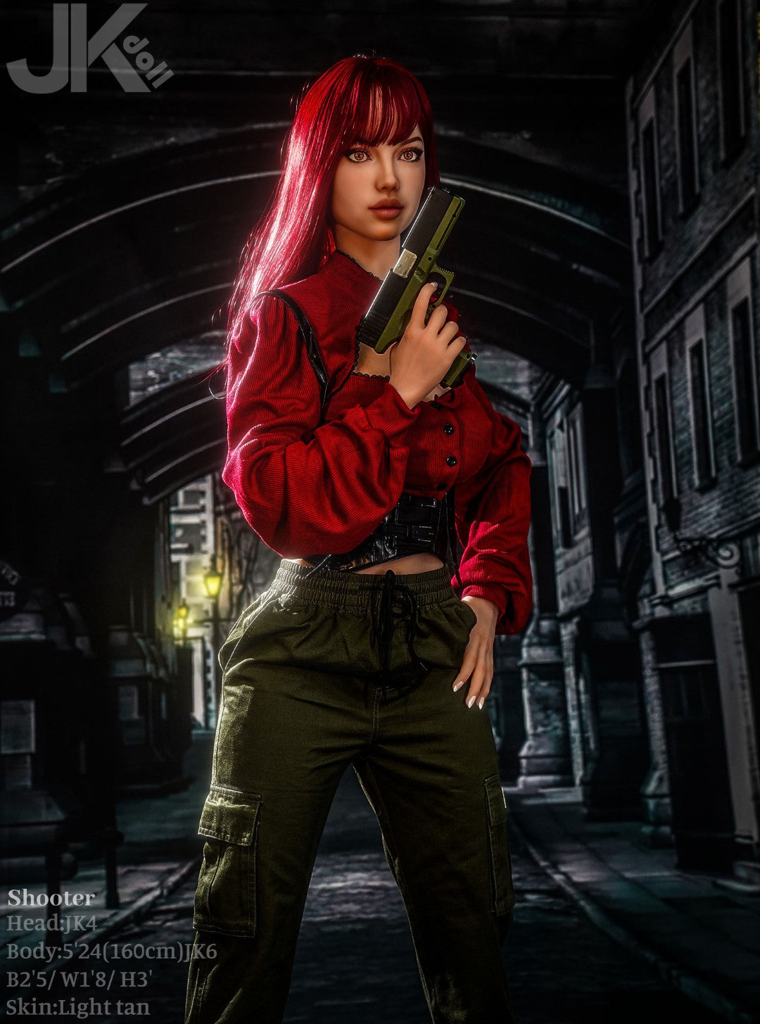 Tireur poupée sexuelle (JK-Doll Bonnet D 160 cm JK4 TPE)