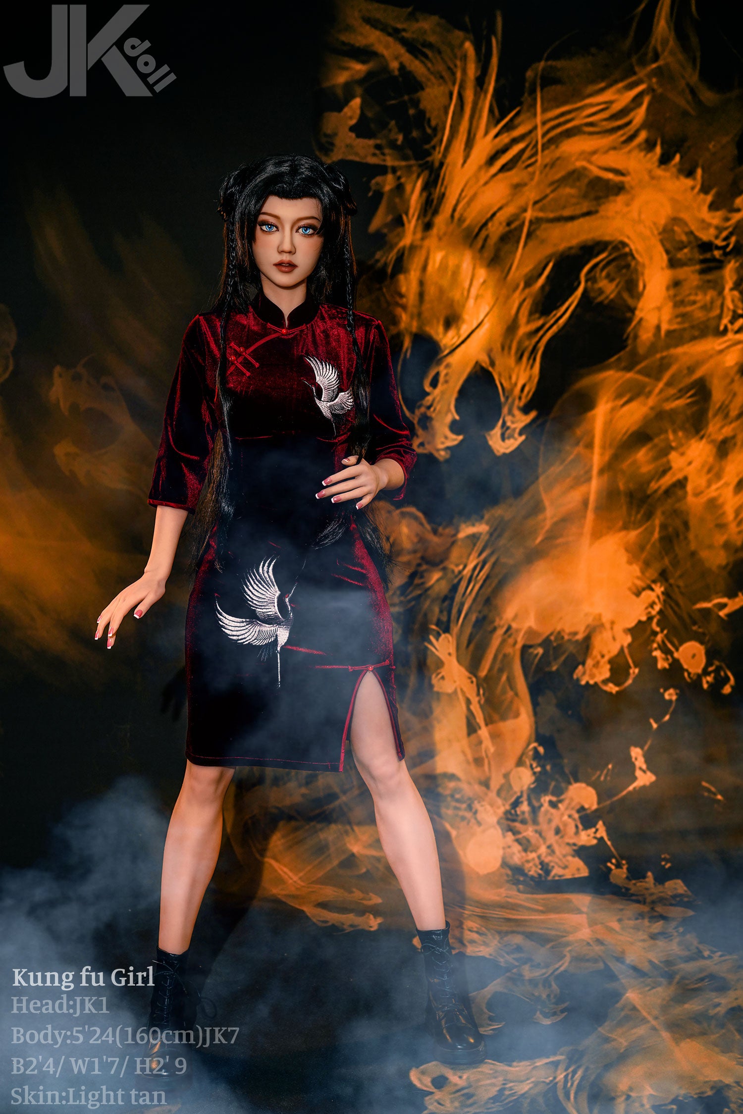 Ku Fung Fille poupée sexuelle (JK-Doll Bonnet D 160 cm JK1 TPE)