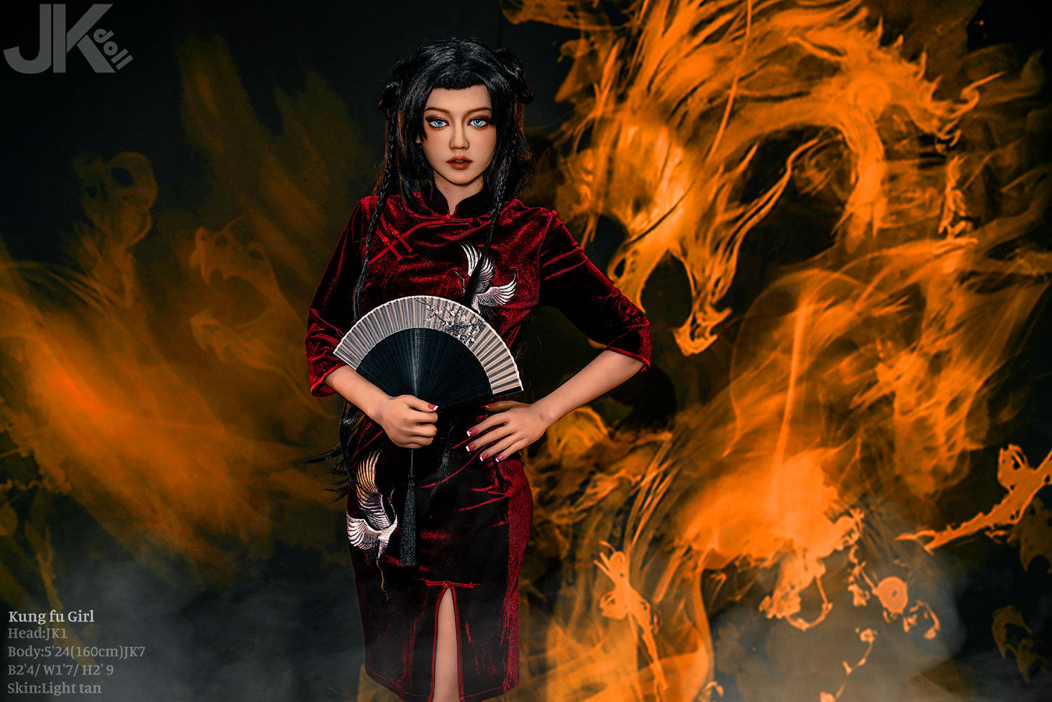 Ku Fung Fille poupée sexuelle (JK-Doll Bonnet D 160 cm JK1 TPE)