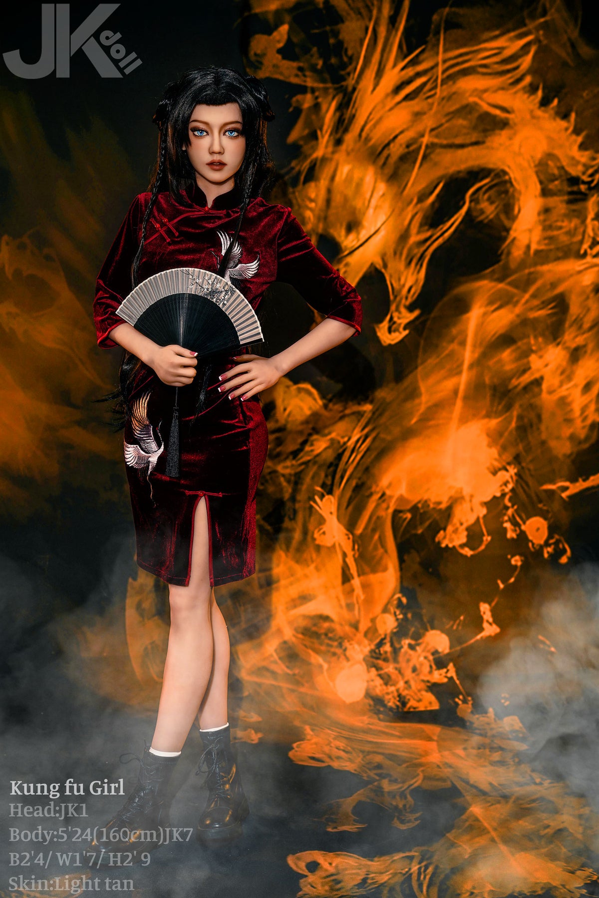 Ku Fung Fille poupée sexuelle (JK-Doll Bonnet D 160 cm JK1 TPE)