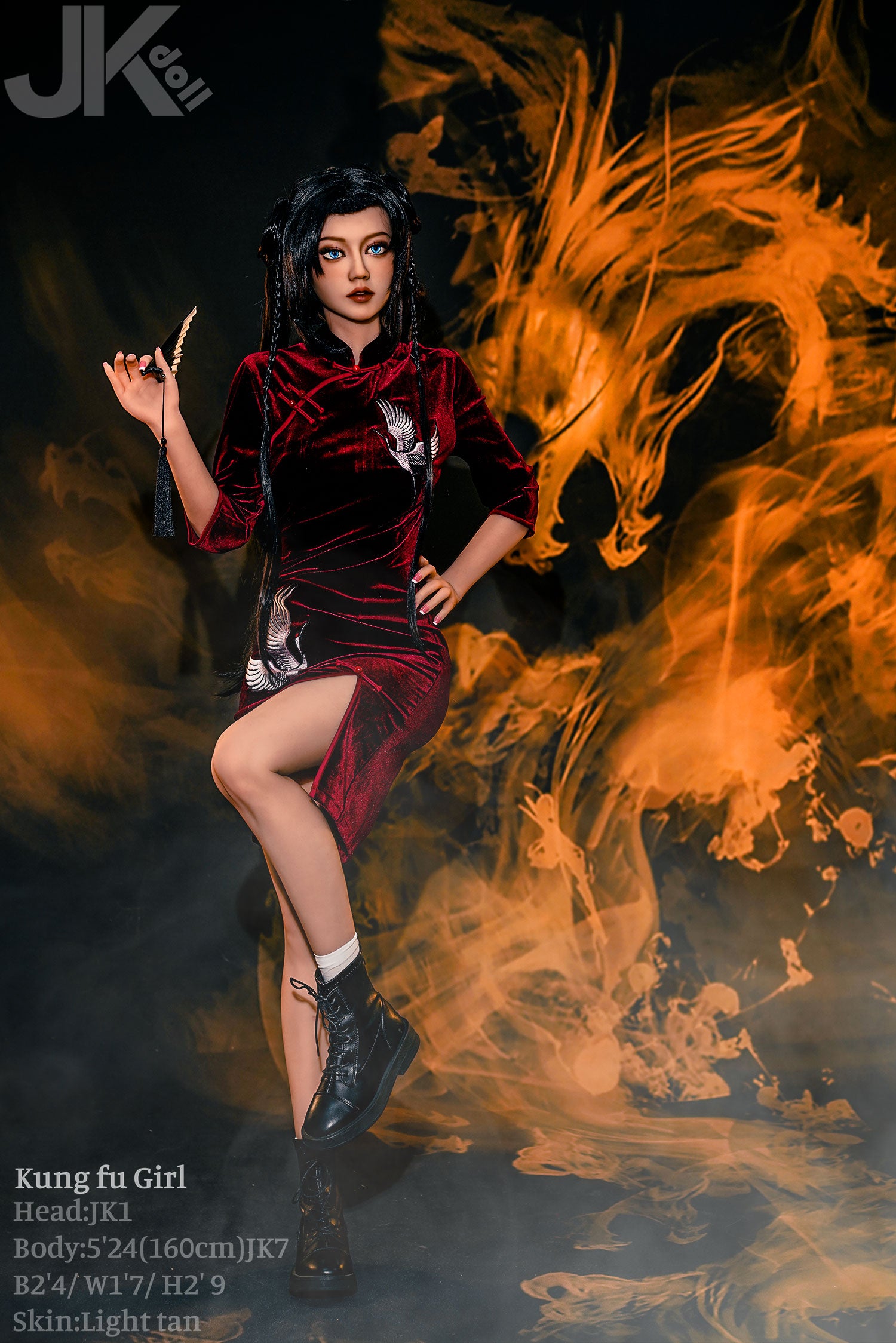 Ku Fung Fille poupée sexuelle (JK-Doll Bonnet D 160 cm JK1 TPE)