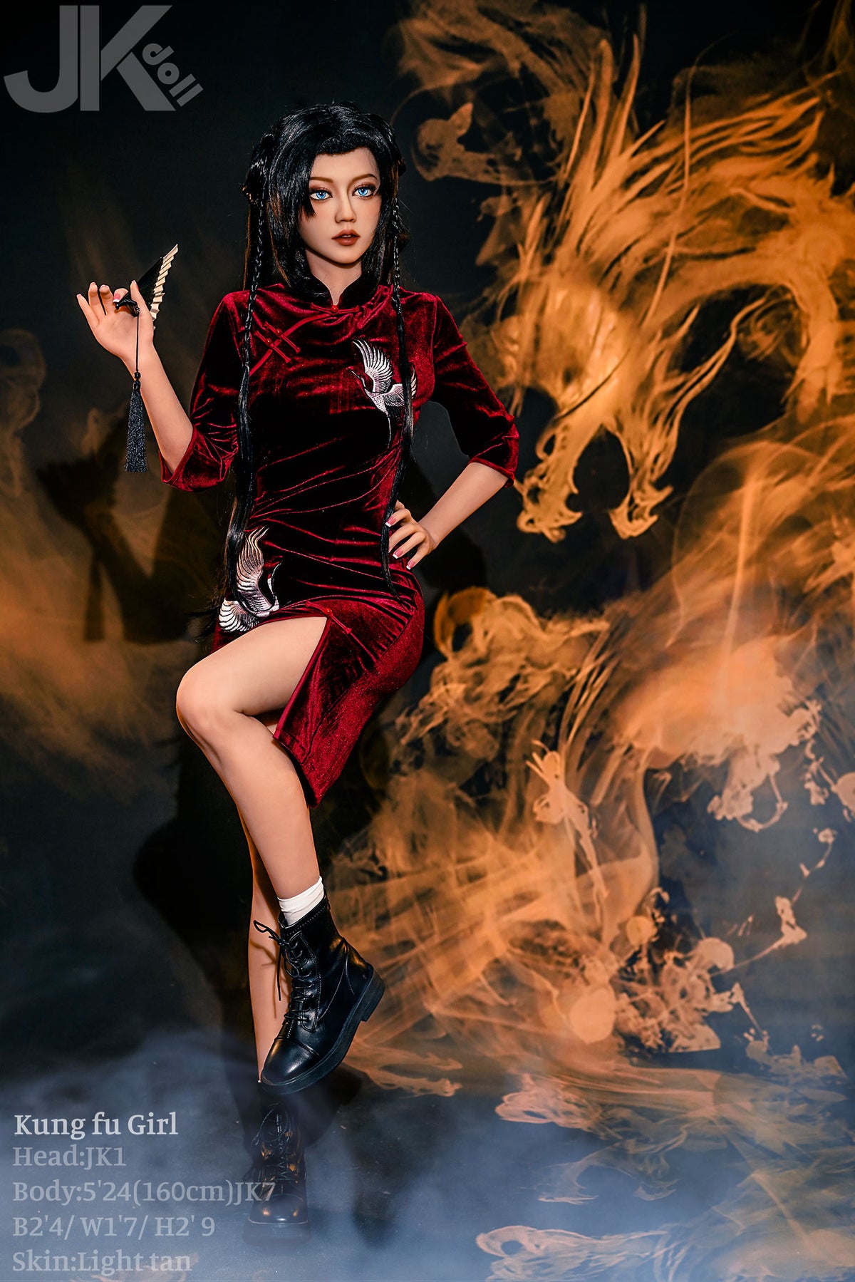 Ku Fung Fille poupée sexuelle (JK-Doll Bonnet D 160 cm JK1 TPE)