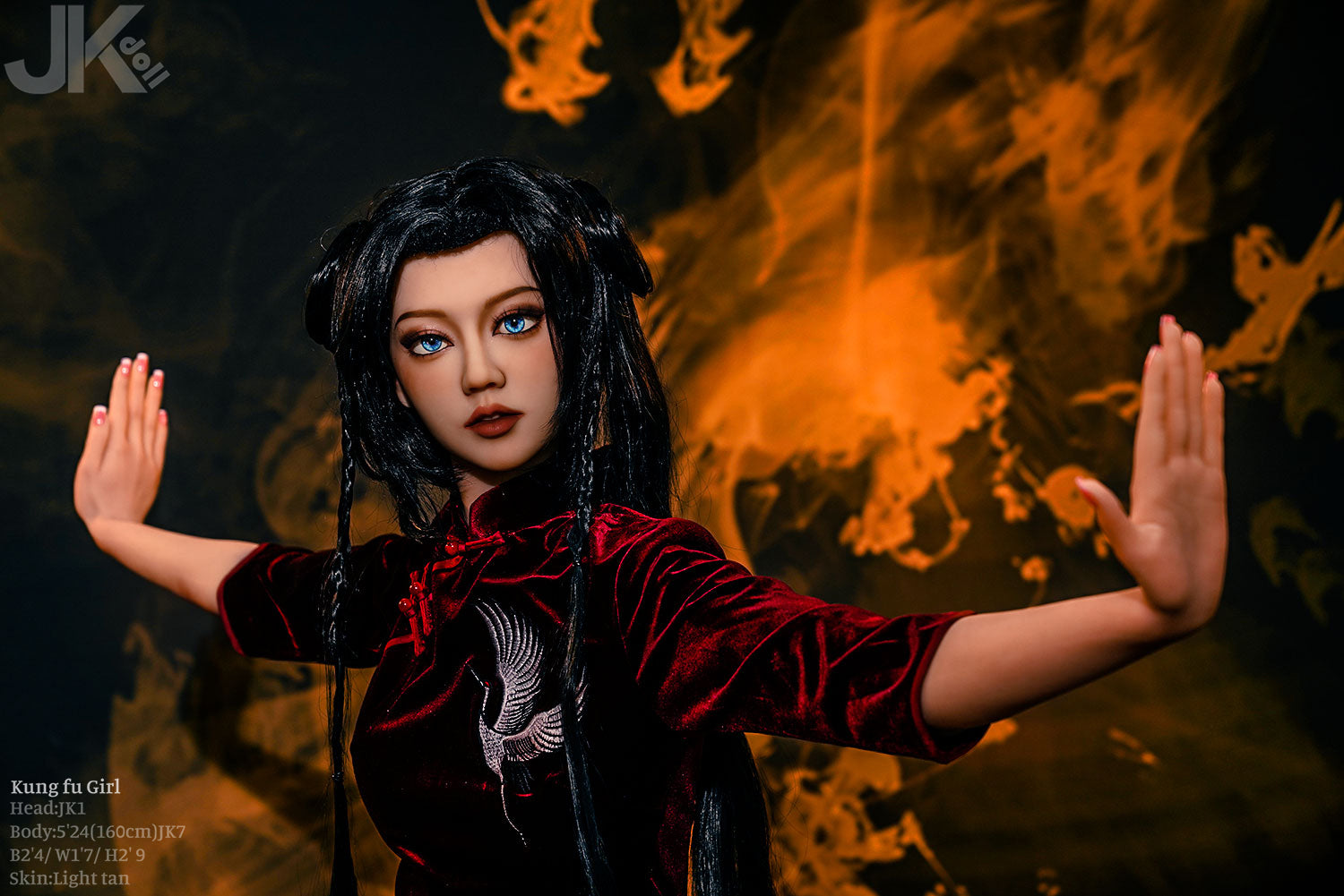 Ku Fung Fille poupée sexuelle (JK-Doll Bonnet D 160 cm JK1 TPE)