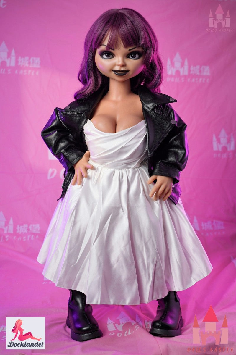 Tiffany Valentine from Dolls Castle is a premium, horror-inspired 35&quot; sex doll with a D-cup bust. Tiffany features sharp facial details, sensual makeup, and a curvy figure that channels a gothic movie villain vibe while maintaining soft, realistic silicone skin for an authentic feel. With customizable wig, eye, and outfit options, Tiffany Valentine is built to be a striking centerpiece in both the bedroom and on display. If you&#39;re a fan of the Chucky movies, the &quot;Bride of Chucky&quot; Tiffany Valentine sex doll 