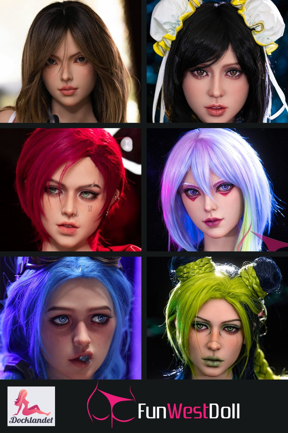 Tête supplémentaire (FunWest Doll TPE d'origine)